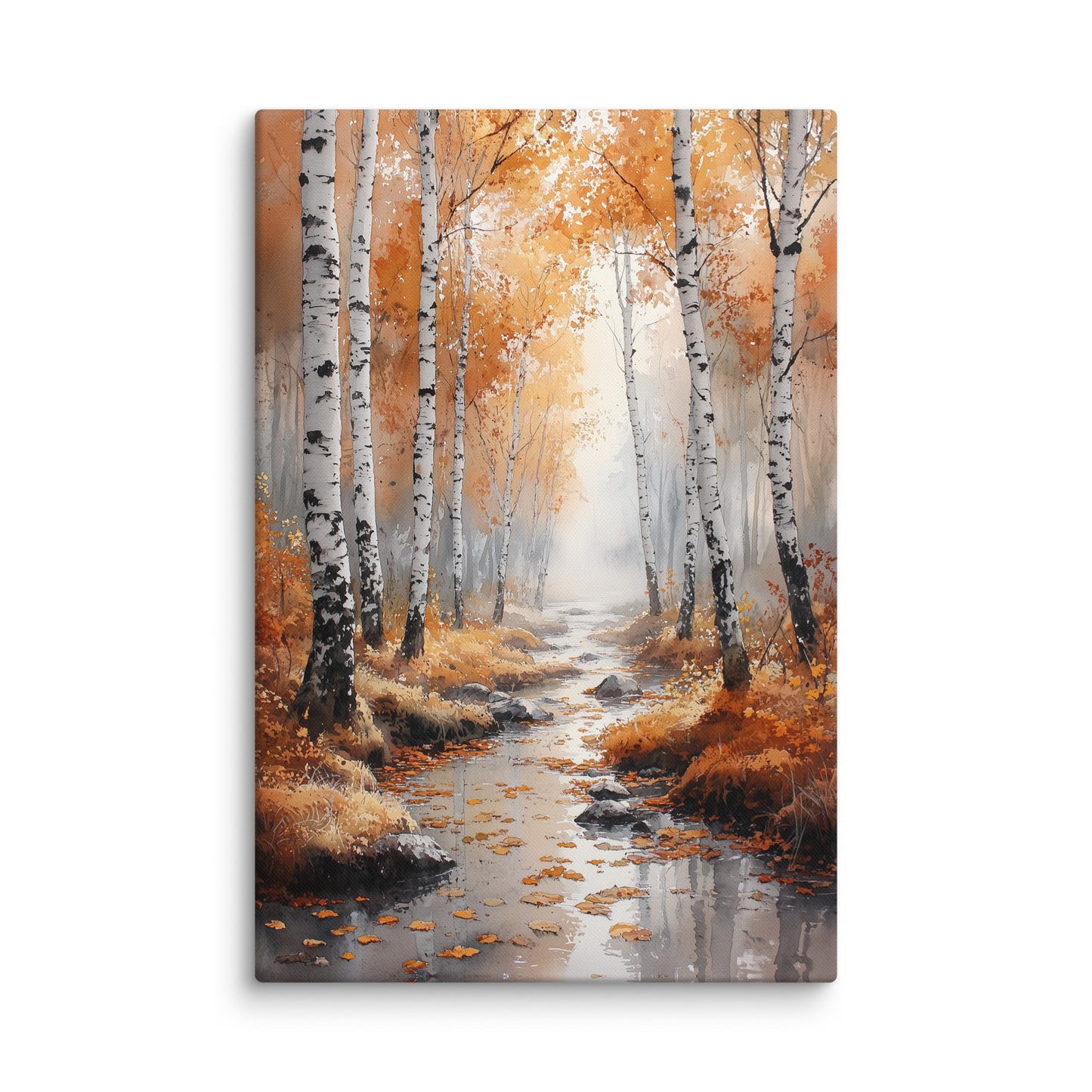 Peinture Aquarelle Bouleaux – Forêt d Automne Affiches, reproductions et œuvres graphiques Art Virtuoso XL