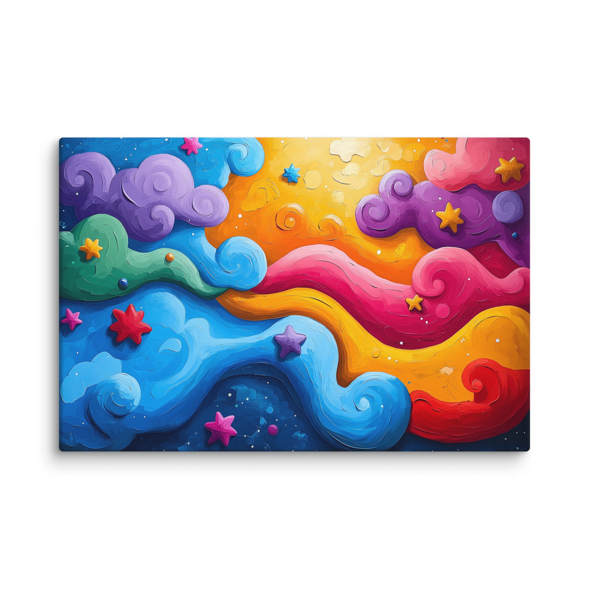 Tableau Peinture pour Petite Fille - Voyage Coloré dans les Cieux Affiches, reproductions et œuvres graphiques Art Virtuoso XL