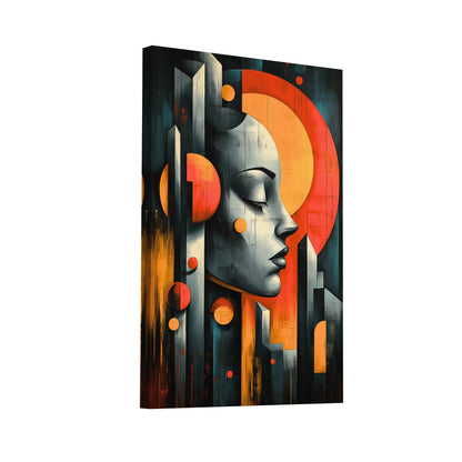 Product Hero 3D WebP Toile Chambre Style Indus - Équilibre et Émotion - Art Virtuoso