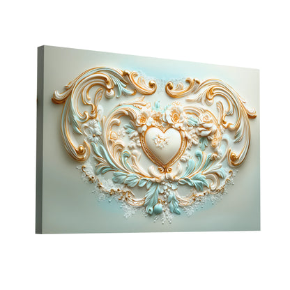 Product Hero 3D WebP Toile Coeur Art Nouveau - Art Virtuoso