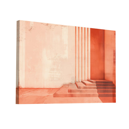 Product Hero 3D WebP Toile Déco Murale Terracotta : Architecture Minimaliste - Art Virtuoso