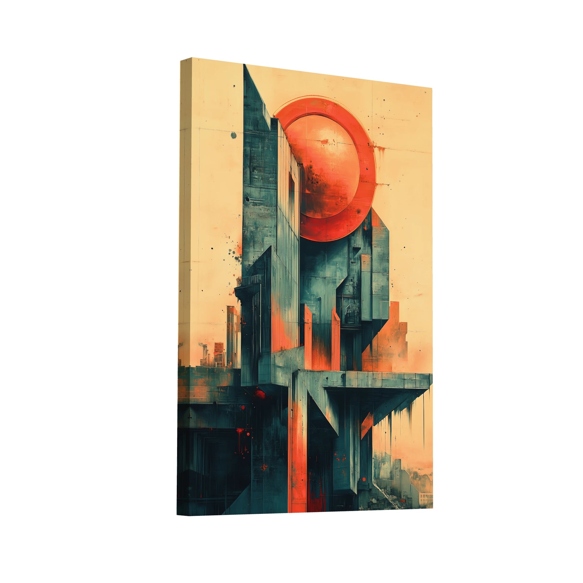 Product Hero 3D WebP Toile Deco - Style Industriel Futuriste - Art Virtuoso