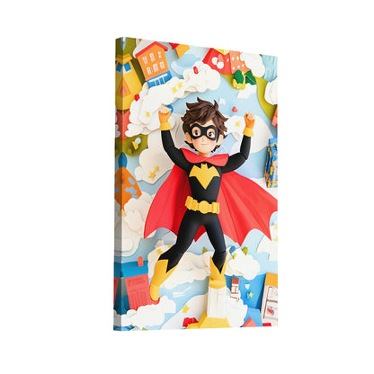 Product Hero 3D WebP Toile Decoration Chambre - Garçon 3 ans - Art Virtuoso
