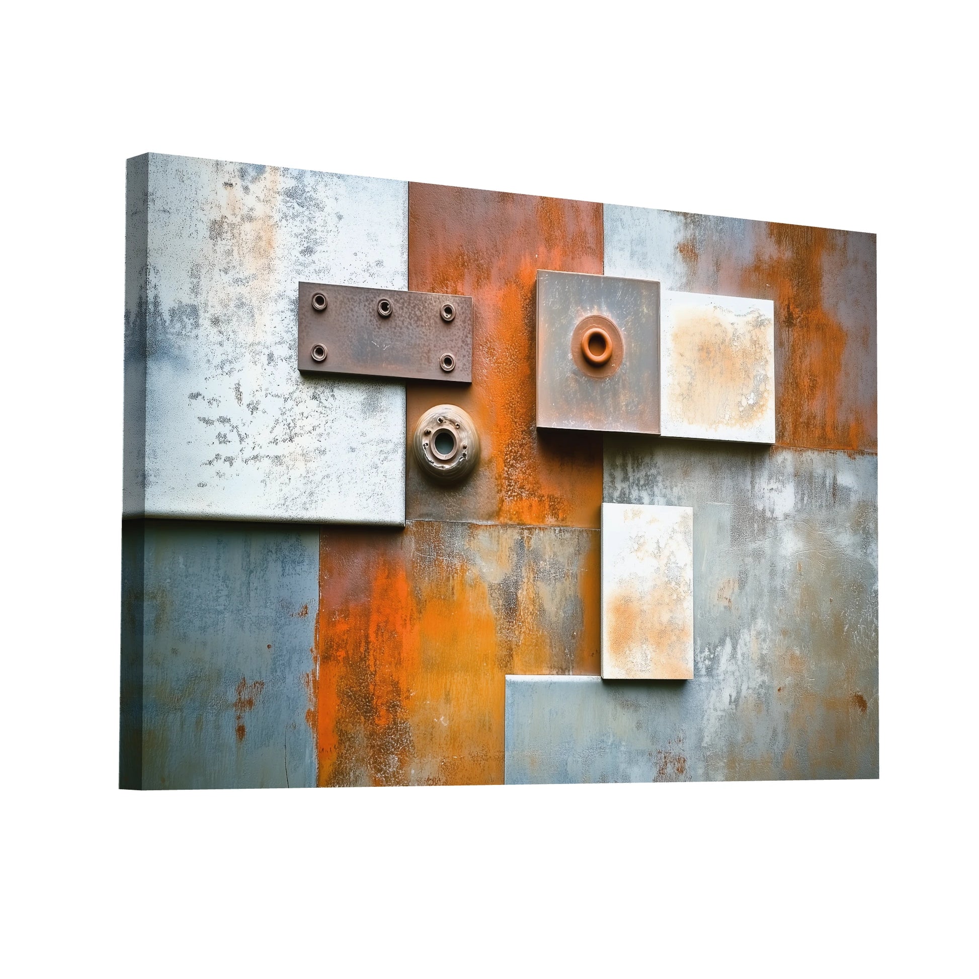 Product Hero 3D WebP Décoration Industrielle Moderne sur Toile - Art Virtuoso
