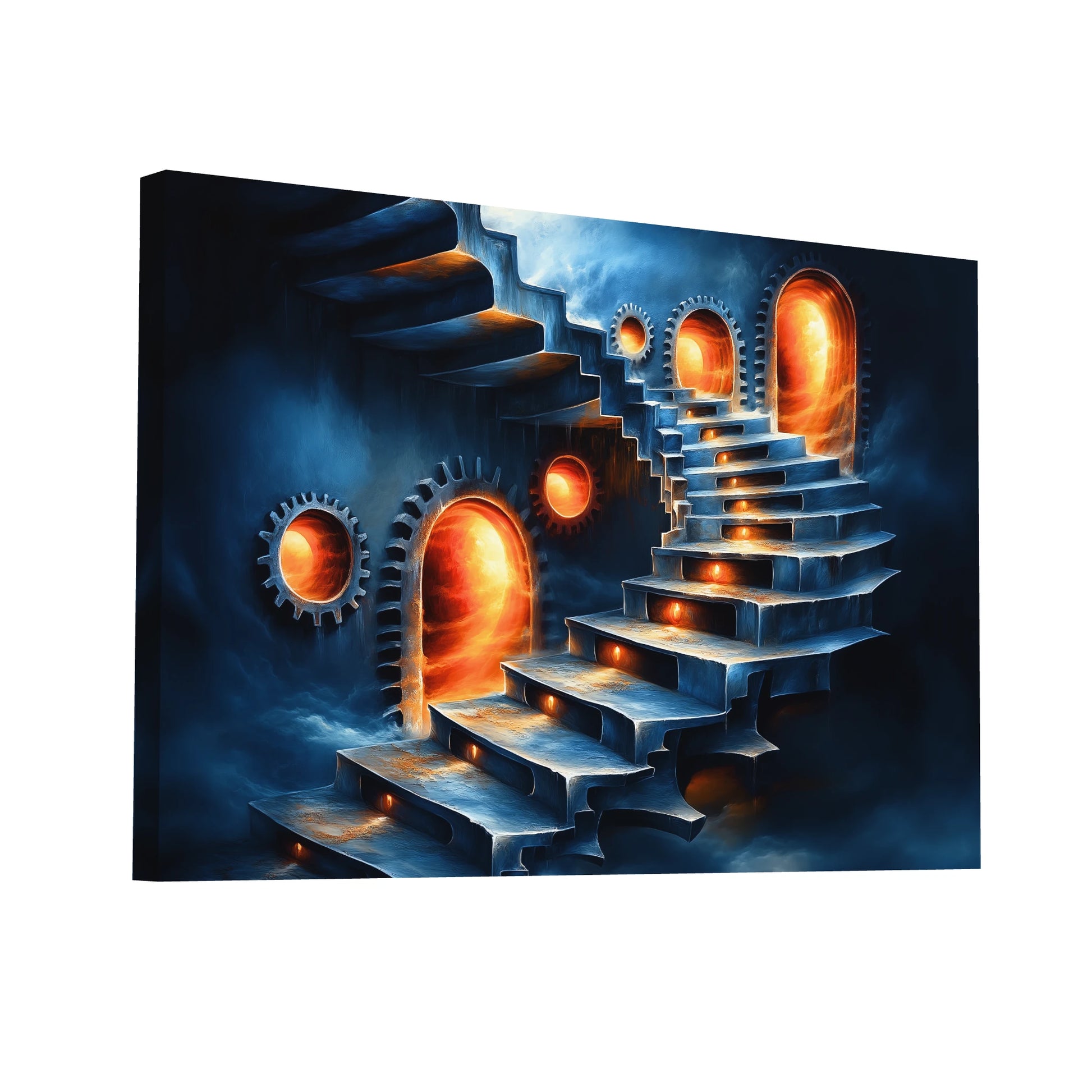 Product Hero 3D WebP Tableau Décoration Loft Industriel - Voyage dans l'Imagination - Art Virtuoso