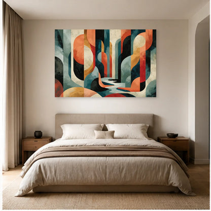 Décoration Murale Moderne pour Salon - Arches Solaires dans une chambre - Art Virtuoso