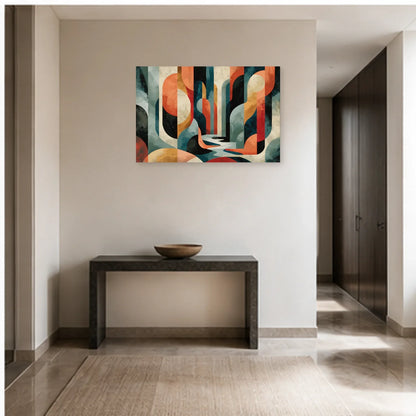 Décoration Murale Moderne pour Salon - Arches Solaires dans une entrée ou un couloir - Art Virtuoso