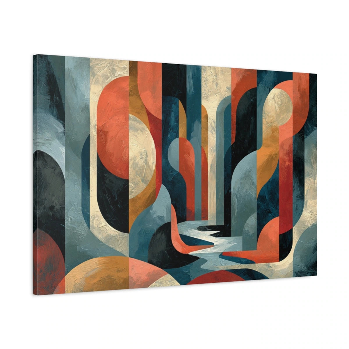 Décoration Murale Moderne pour Salon - Arches Solaires - toile 3D avec bords imprimés - Art Virtuoso