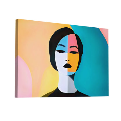 Product Hero 3D WebP Décoration Visage Abstrait - Expression Multicolore - Art Virtuoso