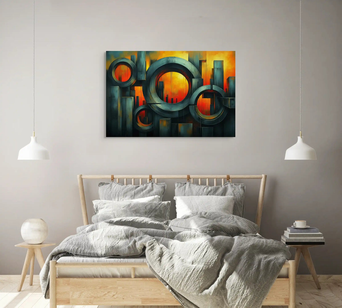 Industrial Decor - Abstract Living Room Wall Art | Art Virtuoso