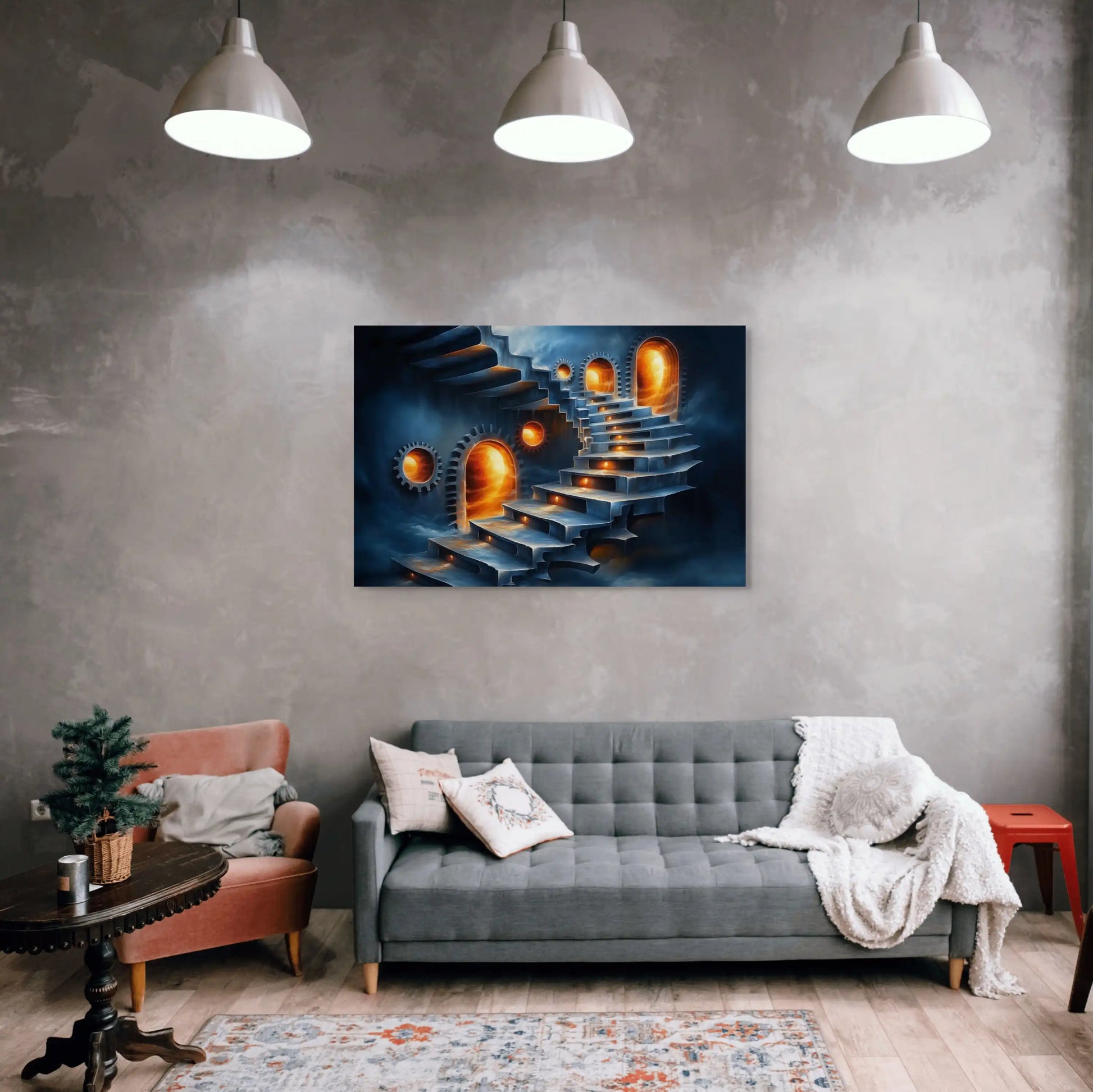 Tableau Décoration Loft Industriel - Voyage dans l'Imagination Affiches, reproductions et œuvres graphiques Art Virtuoso