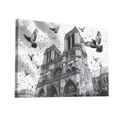 Product Hero 3D WebP Toile - Dessin Notre Dame de Paris - Art Virtuoso