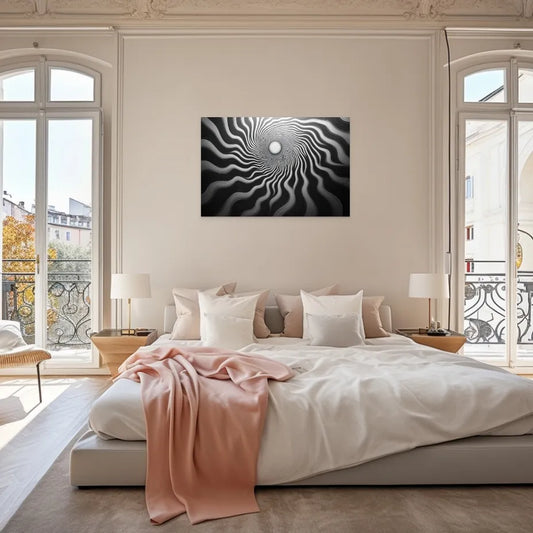 Toile Dessin Noir et Blanc Abstrait Affiches, reproductions et œuvres graphiques Art Virtuoso