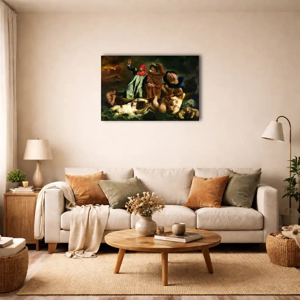 Eugène Delacroix – Dantes Barke – Wandbild