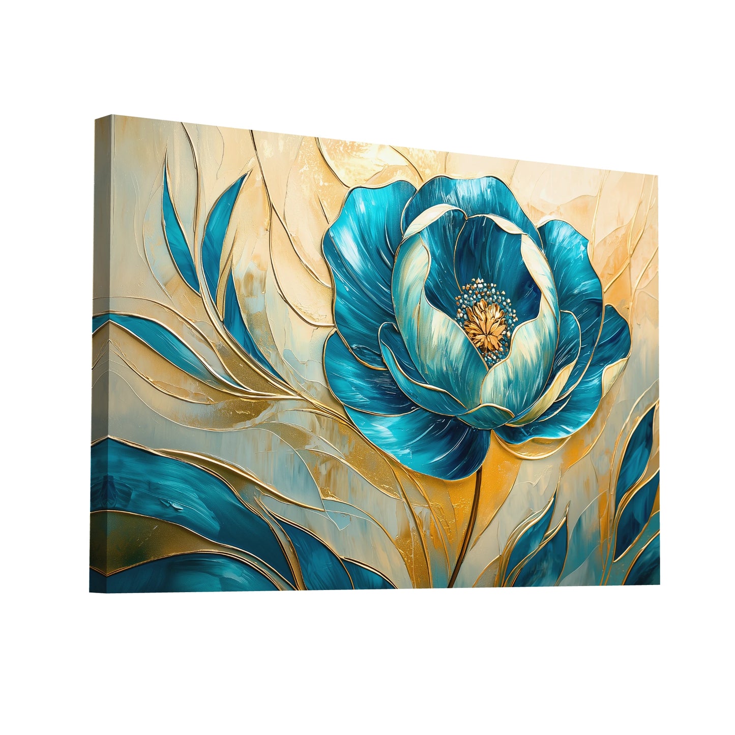 Product Hero 3D WebP Toile Fleur Art Deco - Art Virtuoso