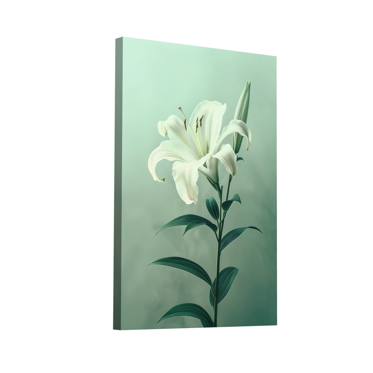 Product Hero 3D WebP Fleur Peinture - Lys Blanc - Art Virtuoso