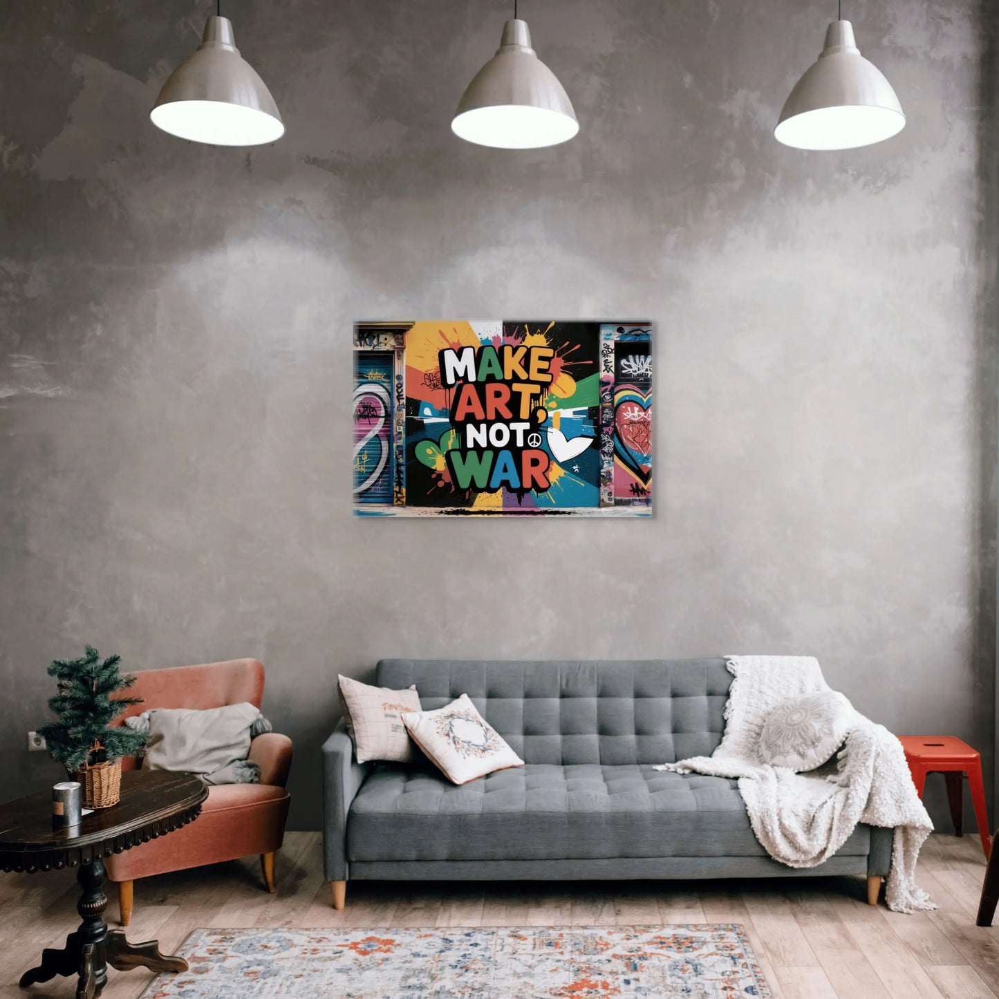 Graffiti Art Mural - Make Art, Not War Affiches, reproductions et œuvres graphiques Art Virtuoso   