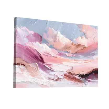 Product Hero 3D WebP Grand Tableau Cocooning : Nuages Rose - Art Virtuoso