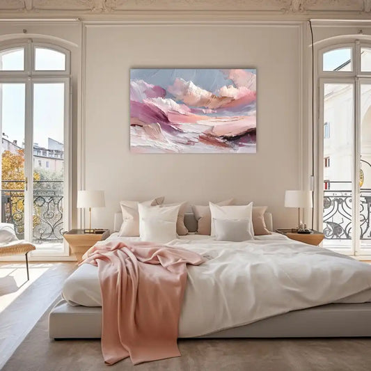 Grand Tableau Cocooning : Nuages Rose