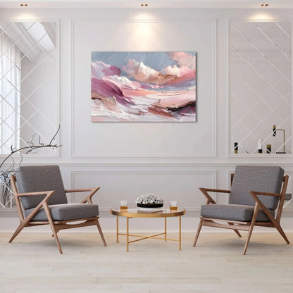 Grand Tableau Cocooning : Nuages Rose