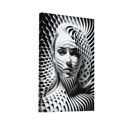 Product Hero 3D WebP Portrait Illusion d Optique - Visage Femme entre Art et Géométrie - Art Virtuoso