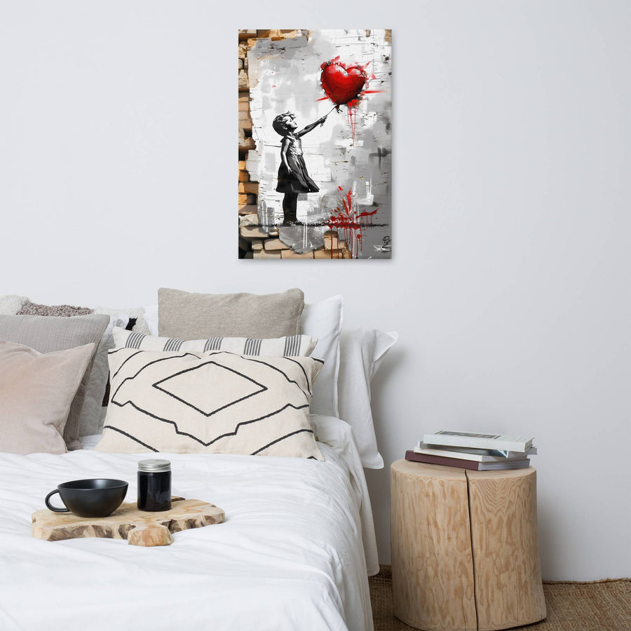 Tableau Street Art - Ballon Rouge