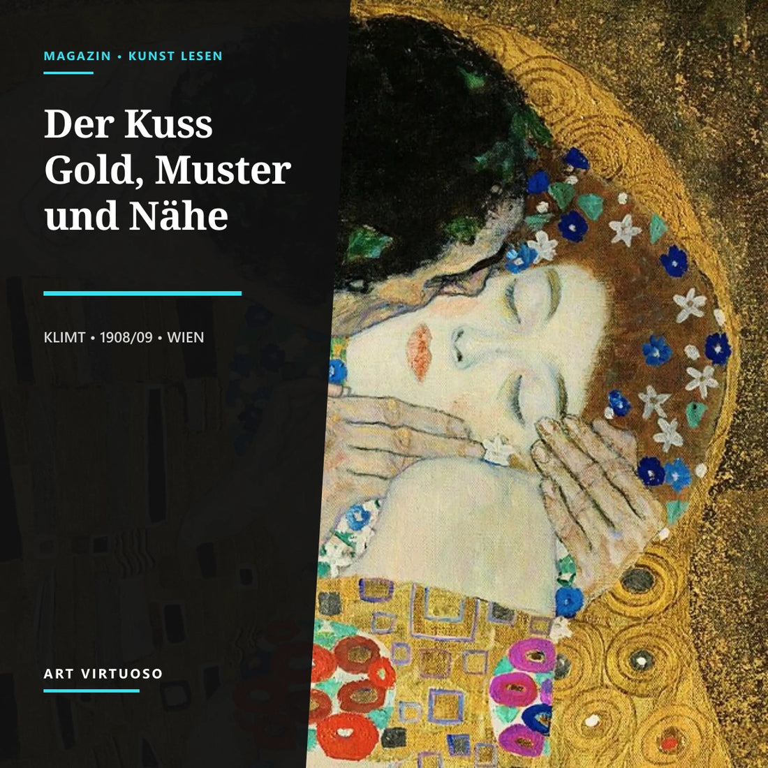 Der Kuss von Gustav Klimt : Meisterwerk der Liebe und des Goldes