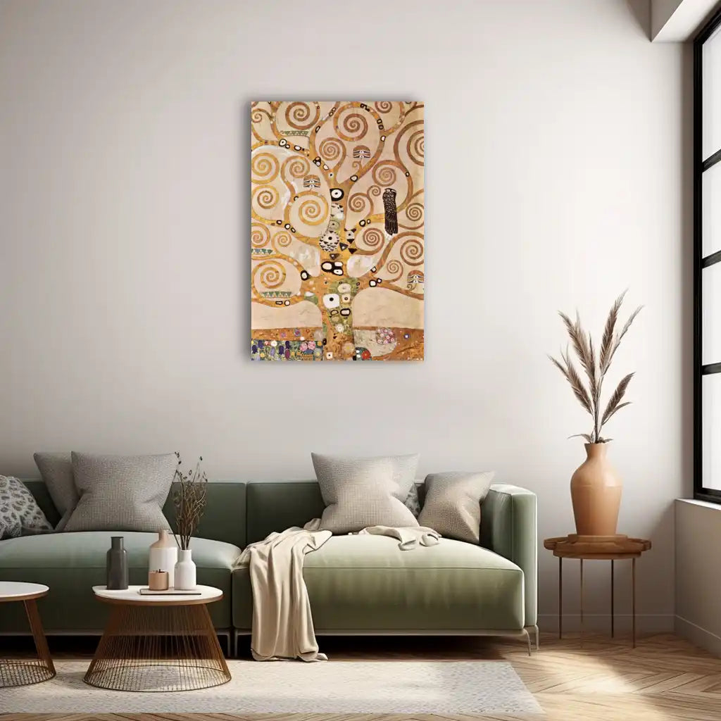 Tableau Arbre de Vie - Gustav Klimt – volutes d’or et symbole de renaissance