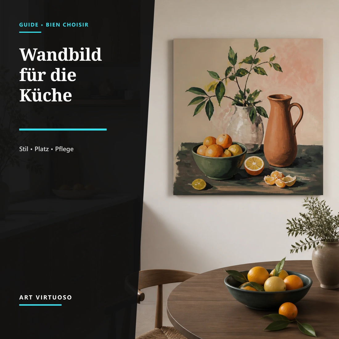 Wandbild für die Küche: Stil, Platzierung und Pflege
