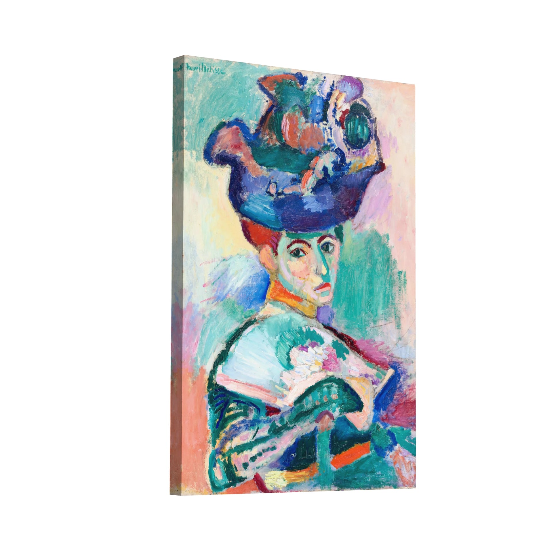 Product Hero 3D WebP La Femme au Chapeau - Matisse - Icône du Fauvisme - Art Virtuoso