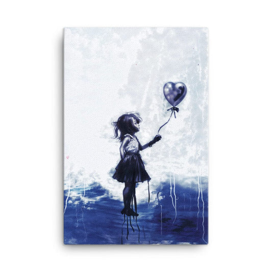 La Petite Fille au Ballon Bleu Klein 24″×36″