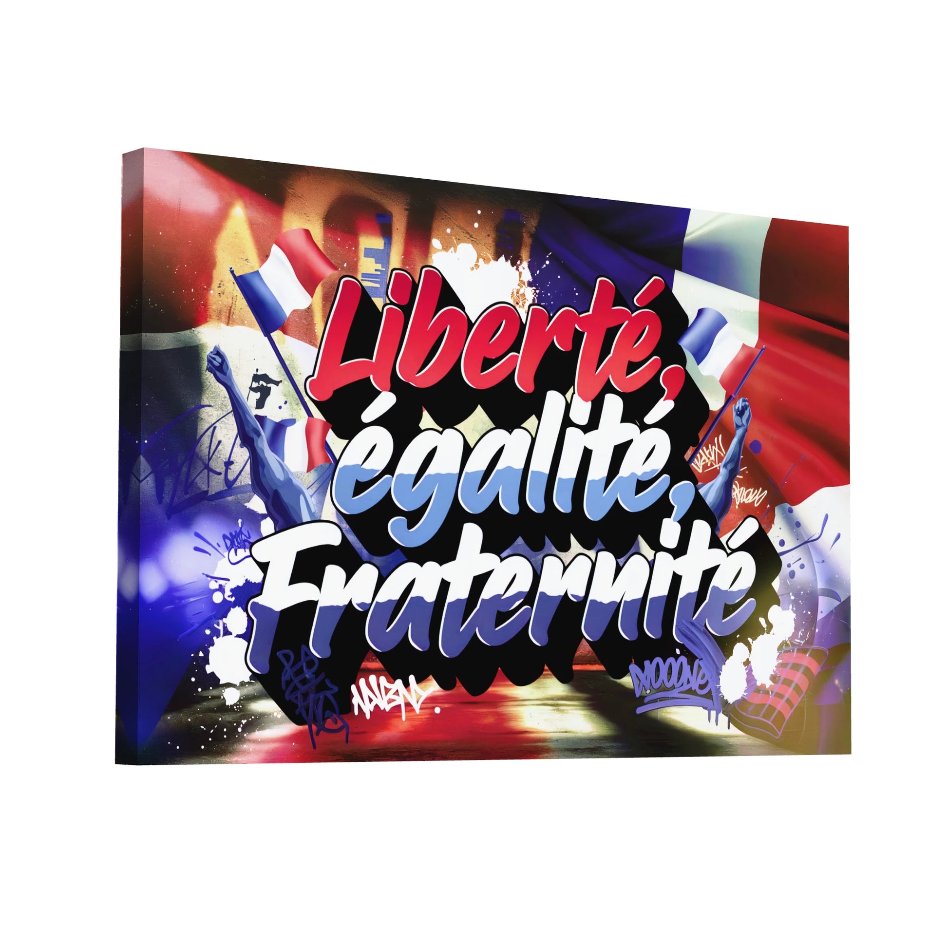 Product Hero 3D WebP Toile Liberté Egalité Fraternité - Street Art - Art Virtuoso