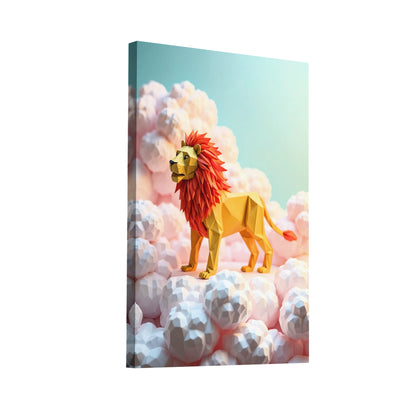 Product Hero 3D WebP Peinture - Lion Origami - Art Virtuoso