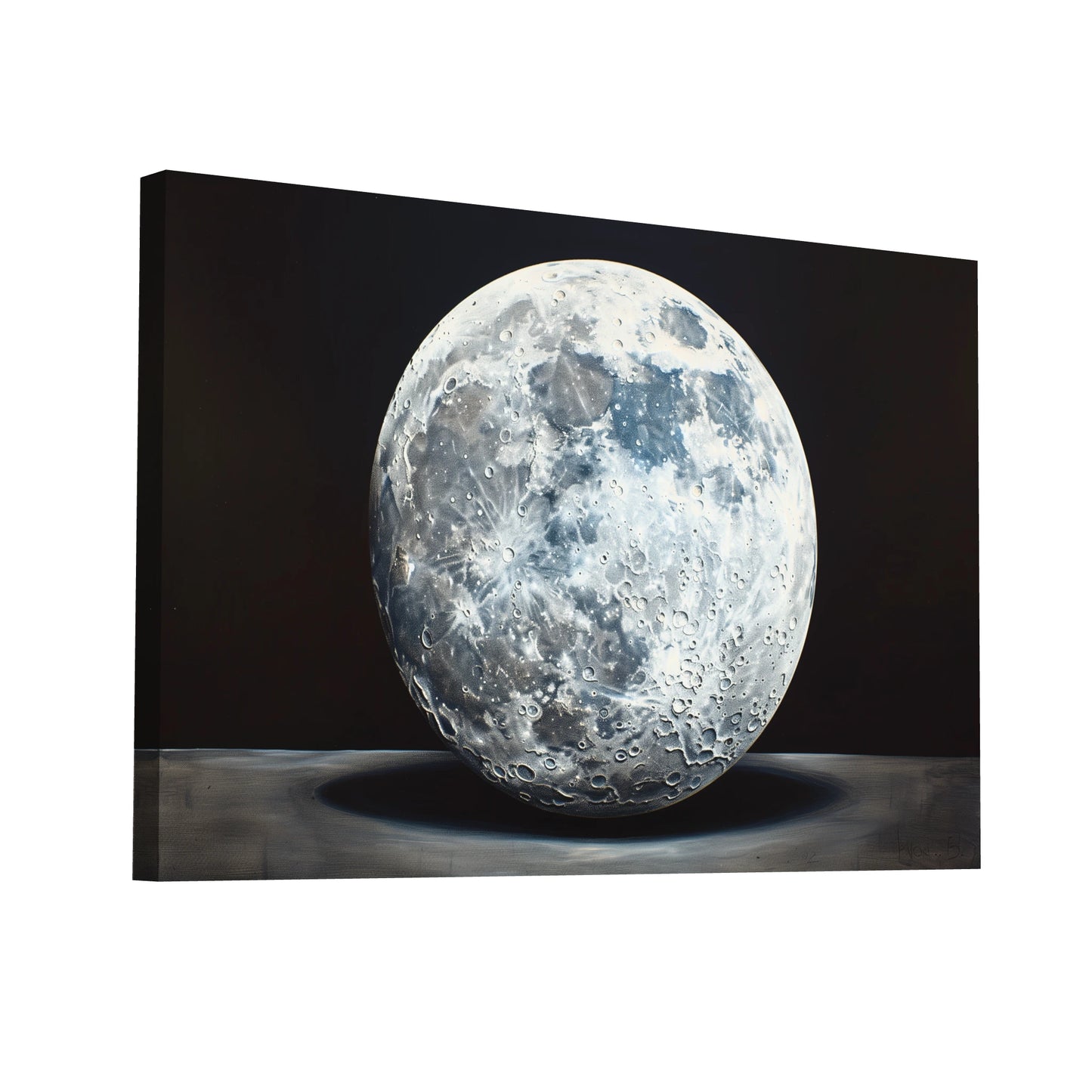 Product Hero 3D WebP Tableau Lune - Peinture Simple - Art Virtuoso