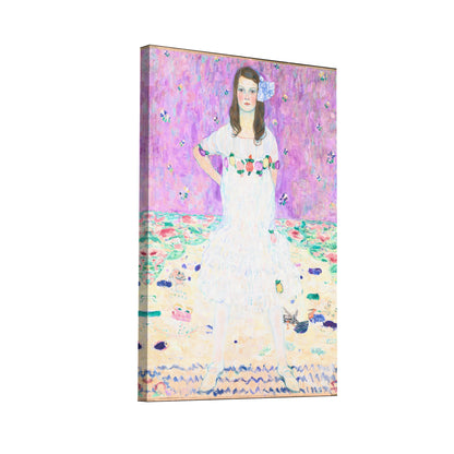 Product Hero 3D WebP Tableau - Mada Primavesi - Klimt – portrait floral sur fond mauve - Art Virtuoso