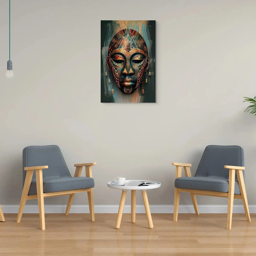 Afrikanische Maske Leinwand – Ethnische Dekoration