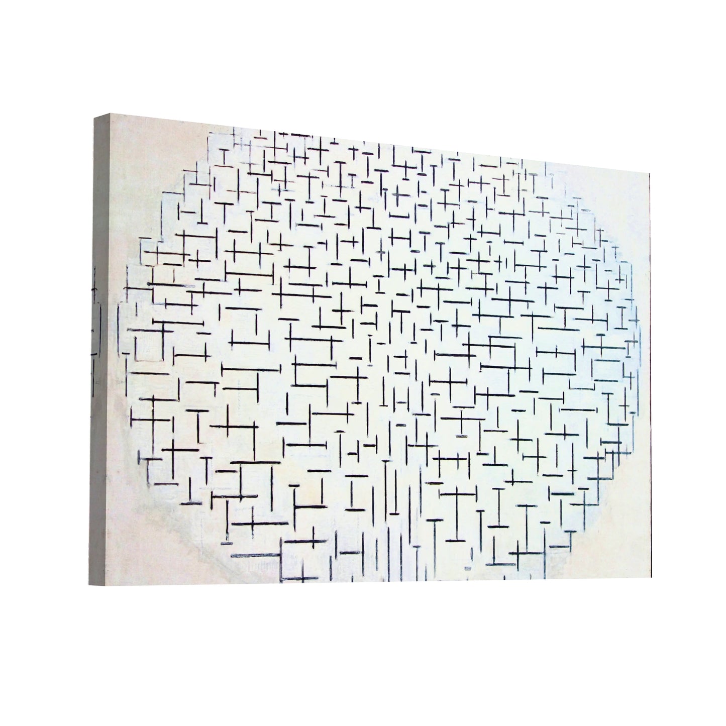 Product Hero 3D WebP Piet Mondrian - Composition 10 en Noir et Blanc - Art Virtuoso