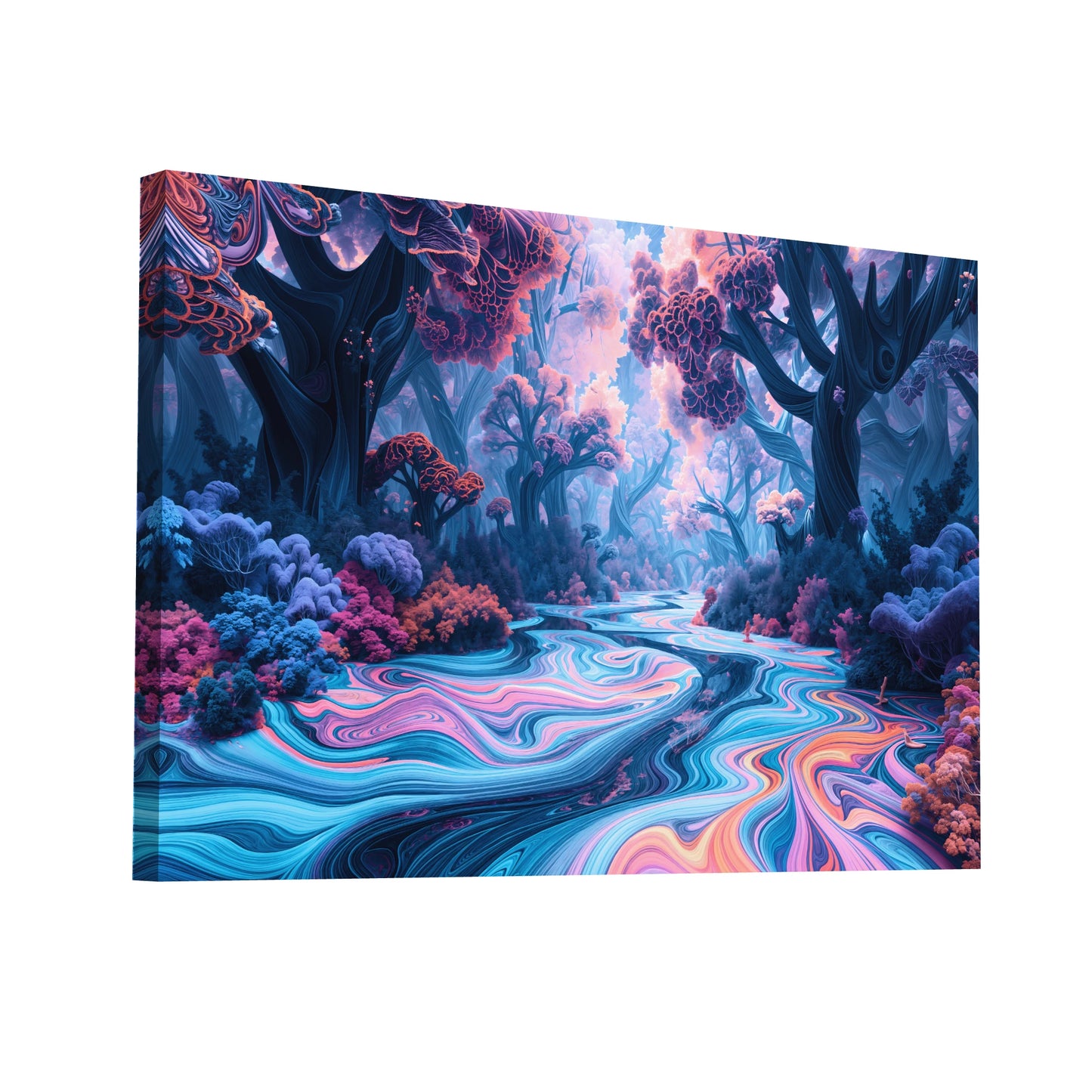 Product Hero 3D WebP Paysage Surréaliste Peinture - Forêt Onirique - Art Virtuoso
