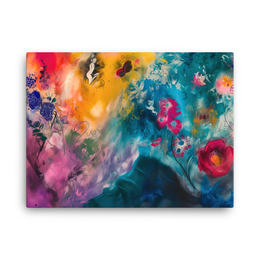 Peinture Abstraite Fleur - Essence de la Beauté Florale  Art Virtuoso L