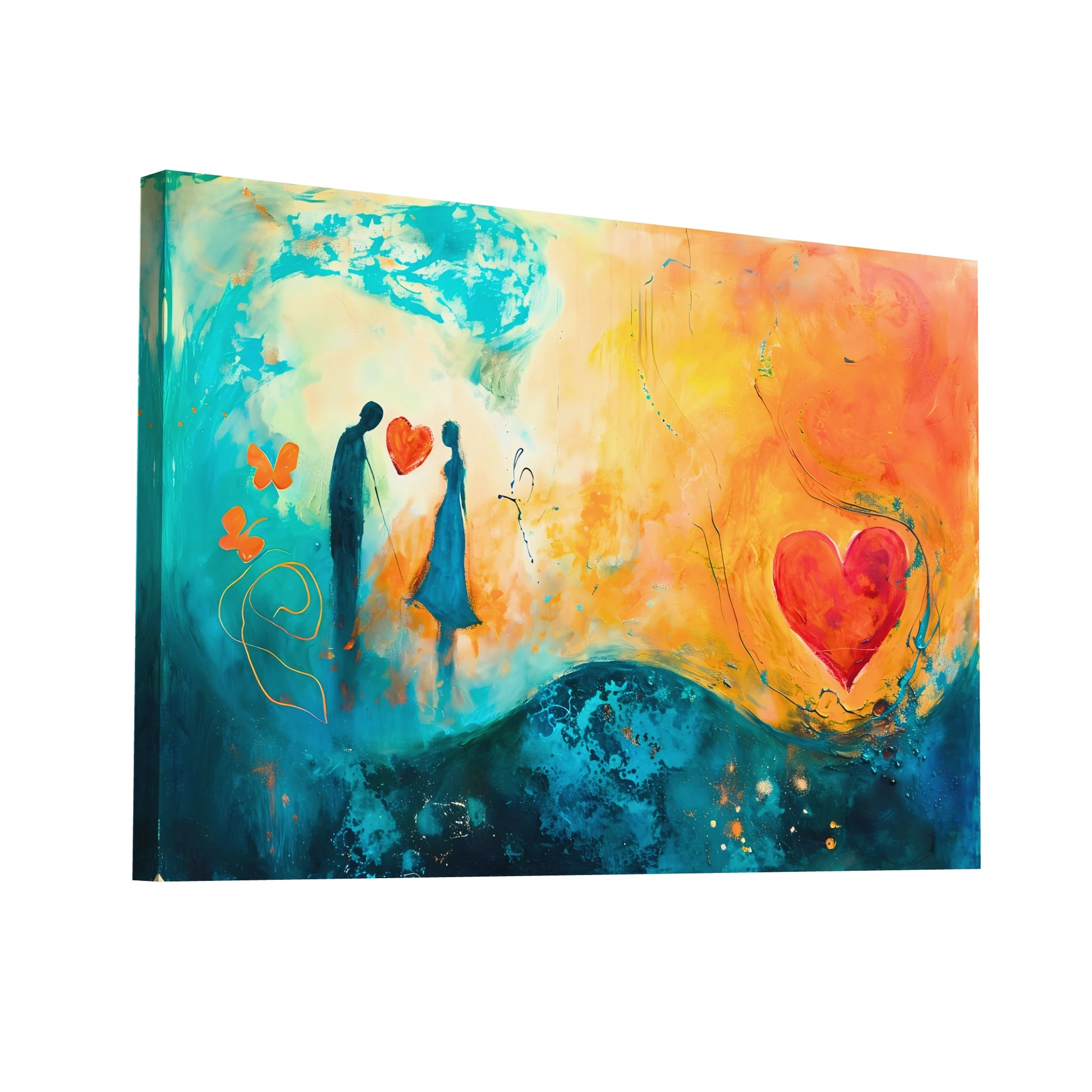 Product Hero 3D WebP Peinture Amour Abstrait - Fusion des Sentiments - Art Virtuoso
