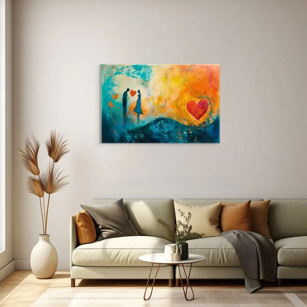 Peinture Amour Abstrait - Fusion des Sentiments  Art Virtuoso   