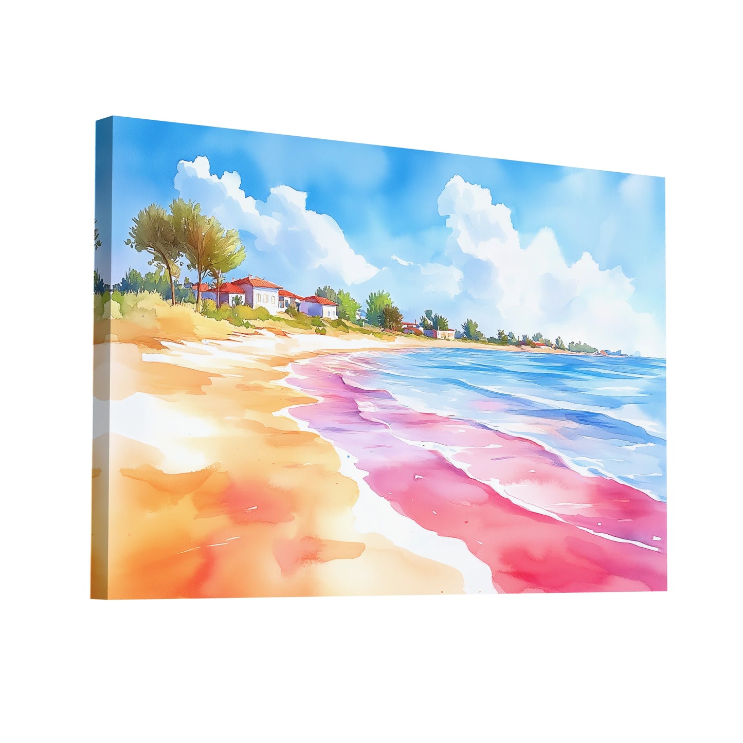 Product Hero 3D WebP Peinture Aquarelle - Bord de Mer - Art Virtuoso