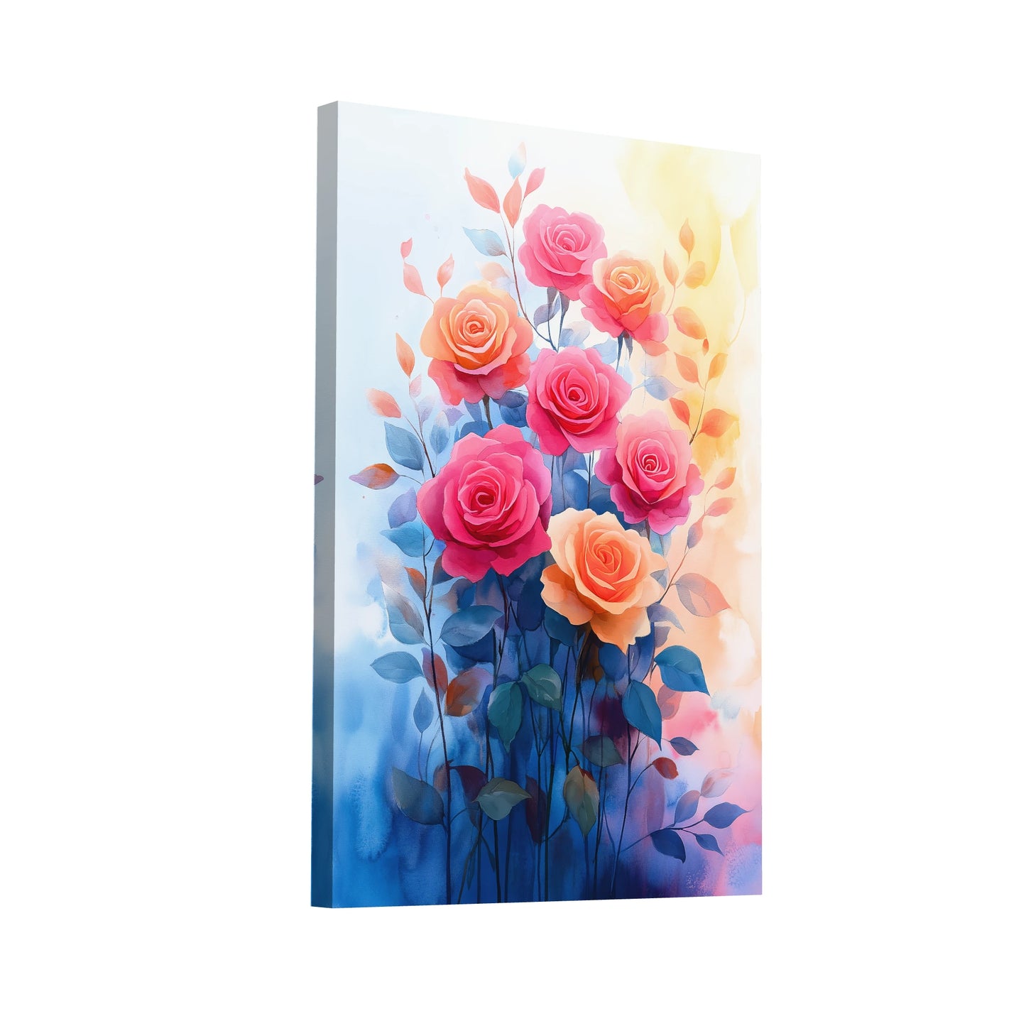 Product Hero 3D WebP Peinture Aquarelle - Bouquet de Roses - Art Virtuoso