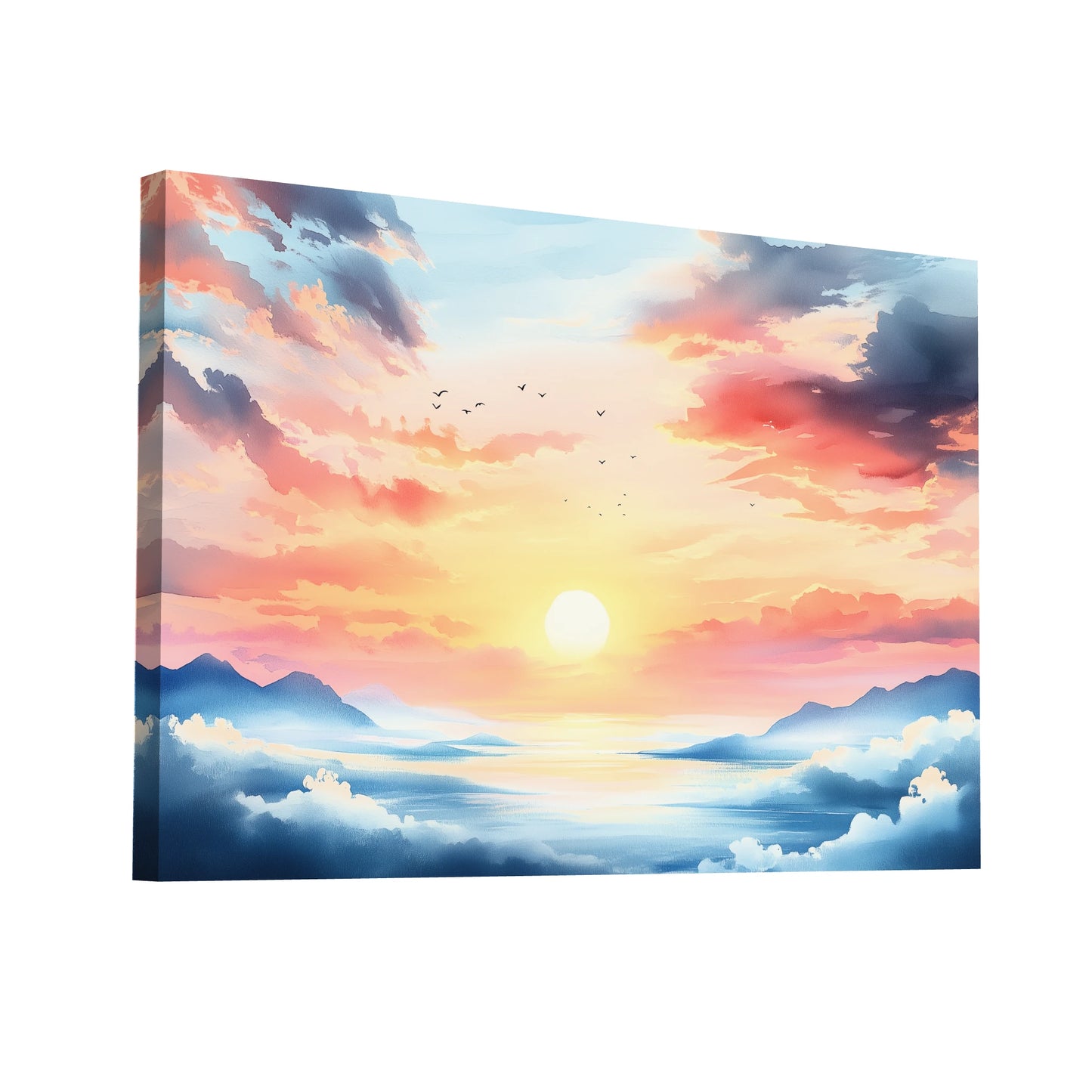 Product Hero 3D WebP Peinture Aquarelle - Ciel Paradisiaque - Art Virtuoso