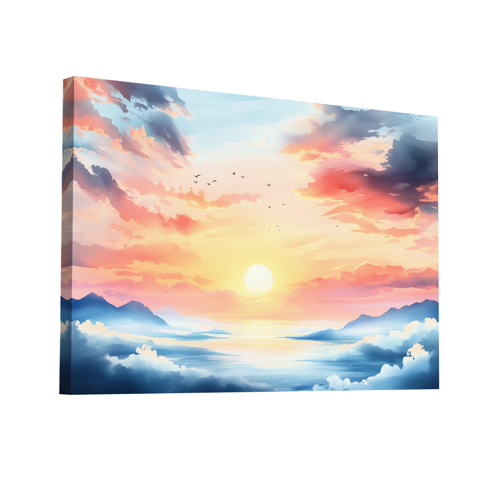 Product Hero 3D WebP Peinture Aquarelle - Ciel Paradisiaque - Art Virtuoso