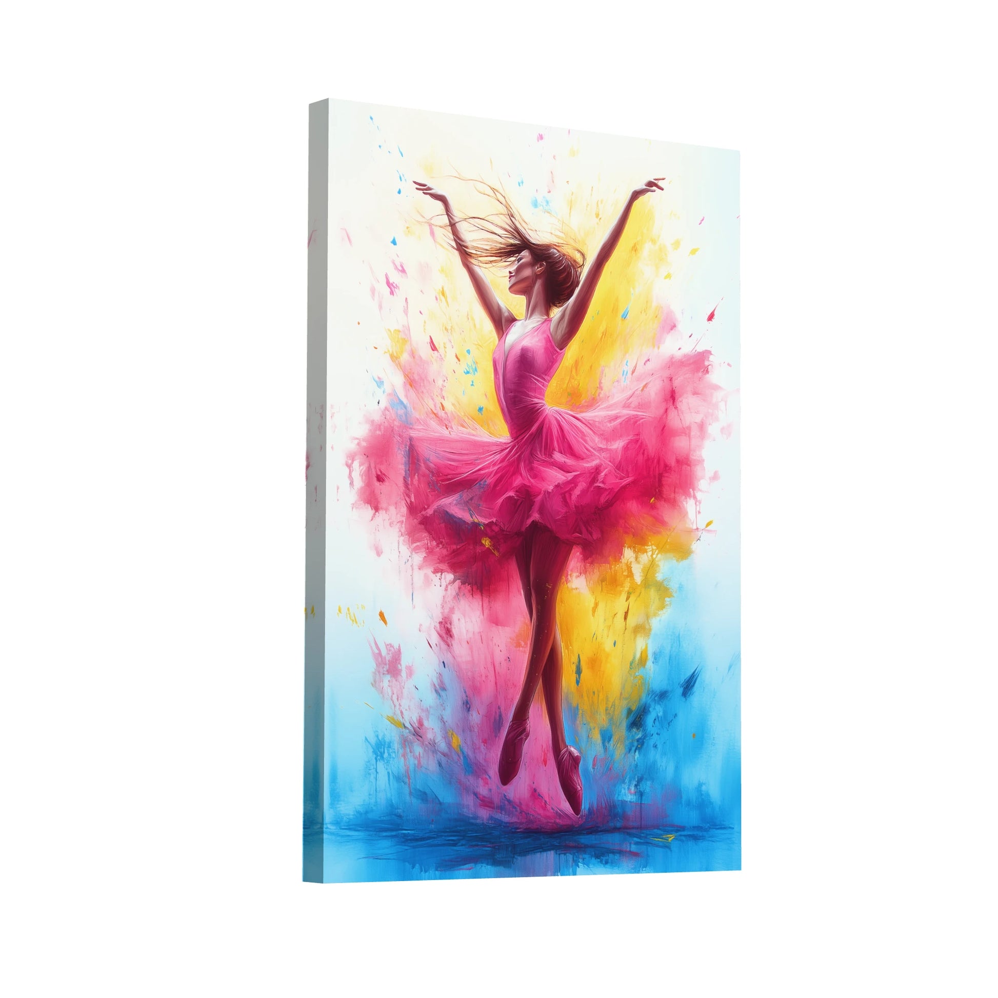 Product Hero 3D WebP Peinture Aquarelle Danseuse – Légèreté du Mouvement - Art Virtuoso