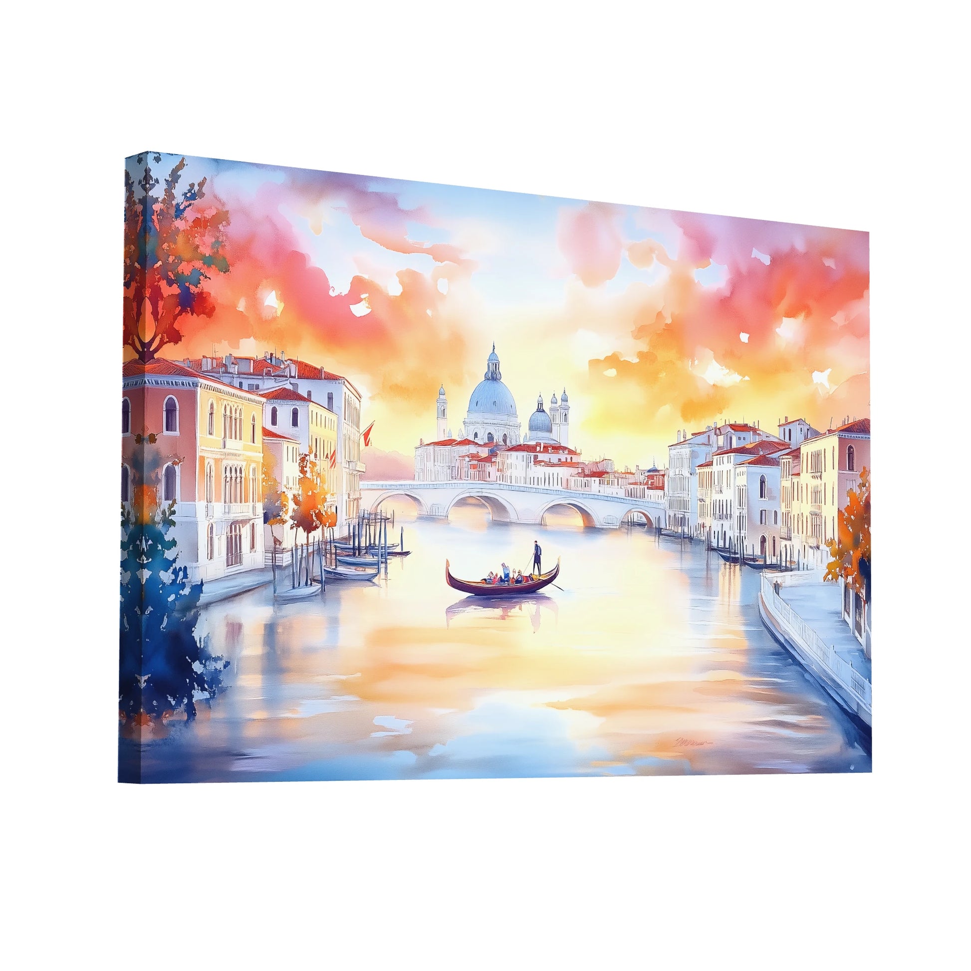 Product Hero 3D WebP Peinture Aquarelle Venise – Évasion Romantique vers les Canaux - Art Virtuoso