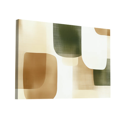 Product Hero 3D WebP Tableau Beige Kaki - Équilibre Minéral - Art Virtuoso
