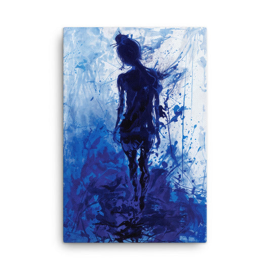 Tableau Bleu Klein Femme - Essence d'Azur  Art Virtuoso XL  