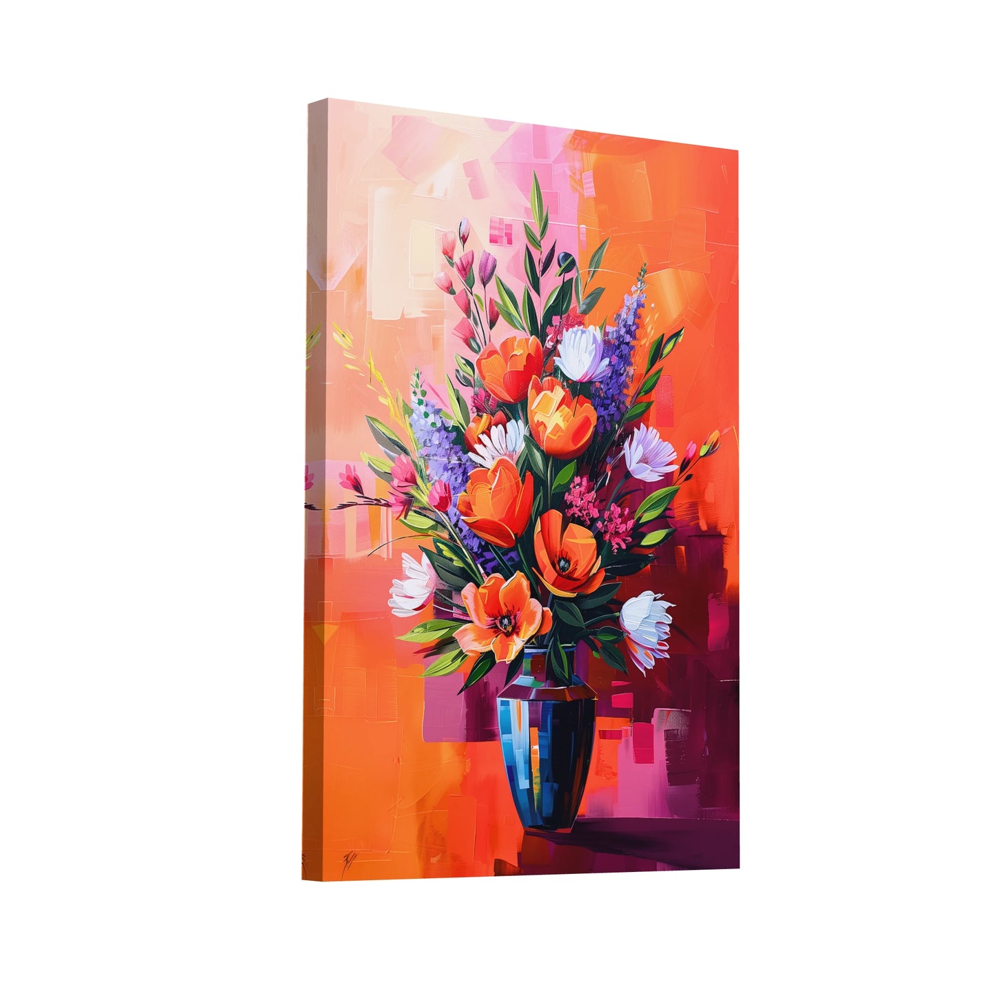 Product Hero 3D WebP Peinture Bouquet de Fleurs Moderne - Art Virtuoso